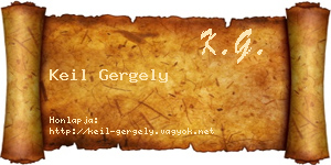 Keil Gergely névjegykártya